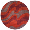 Momeni New Wave NW-81 Rust Area Rug Close up