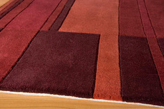 Momeni New Wave NW-87 Red Area Rug Corner Shot