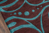 Momeni New Wave NW-88 Turquoise Area Rug Closeup