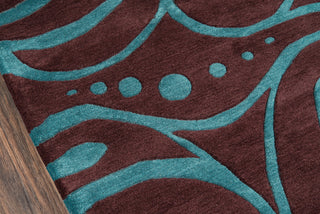 Momeni New Wave NW-88 Turquoise Area Rug Closeup