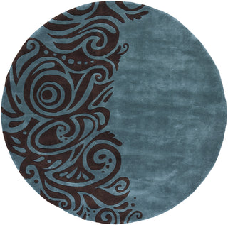 Momeni New Wave NW-88 Turquoise Area Rug Close up