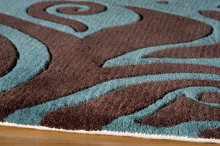 Momeni New Wave NW-88 Turquoise Area Rug Closeup