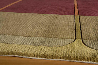 Momeni New Wave NW-89 Wine Area Rug Corner Shot