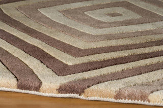 Momeni New Wave NW-94 Brown Area Rug Corner Shot