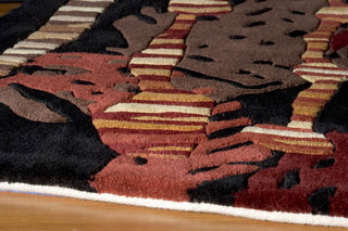 Momeni New Wave NW103 Black Area Rug Corner Shot