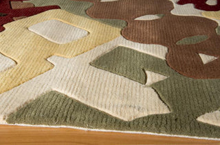 Momeni New Wave NW104 Ivory Area Rug Corner Shot