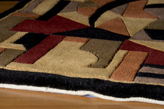 Momeni New Wave NW108 Pomegranate Area Rug Closeup