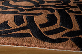 Momeni New Wave NW111 Copper Area Rug Corner Shot