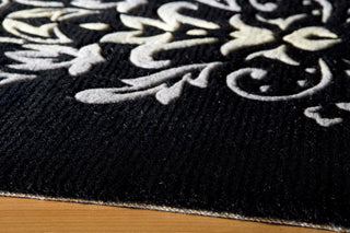 Momeni New Wave NW114 Black Area Rug Corner Shot