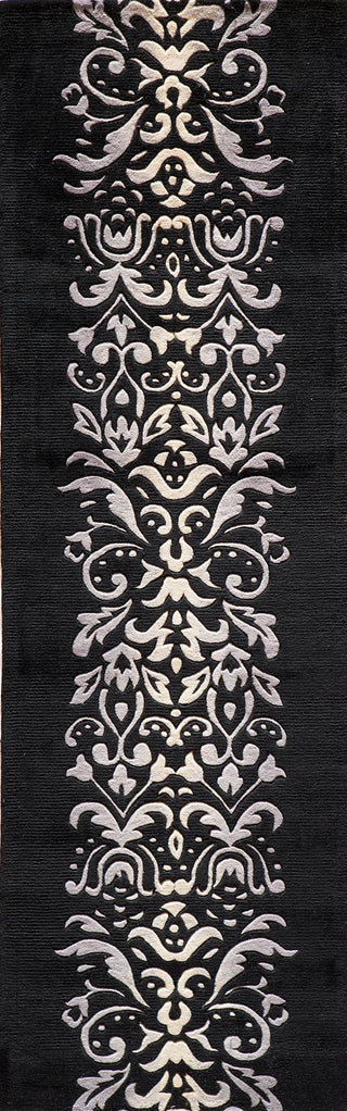 Momeni New Wave NW114 Black Area Rug Close Up