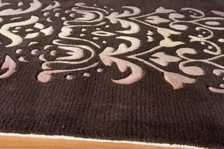 Momeni New Wave NW114 Chocolate Area Rug Corner Shot