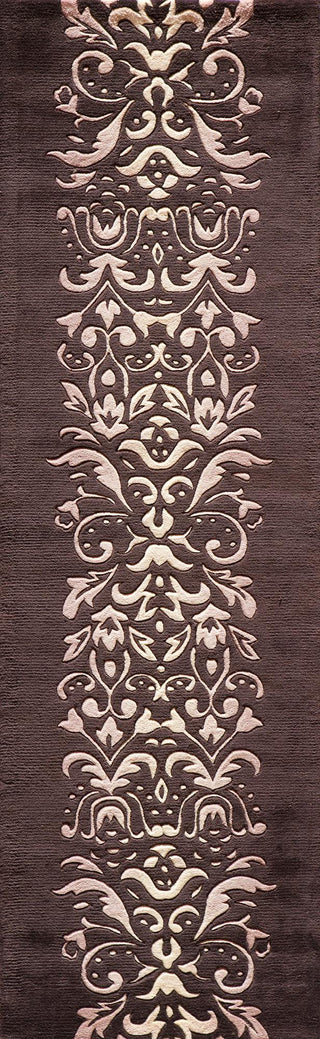 Momeni New Wave NW114 Chocolate Area Rug Close Up