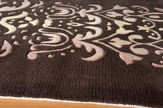 Momeni New Wave NW114 Chocolate Area Rug Closeup