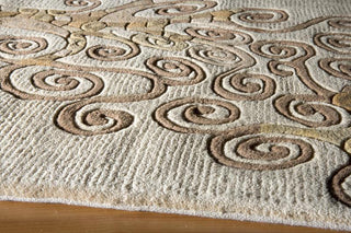 Momeni New Wave NW116 Ivory Area Rug Corner Shot