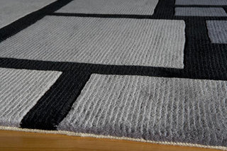 Momeni New Wave NW127 Black Area Rug Corner Shot