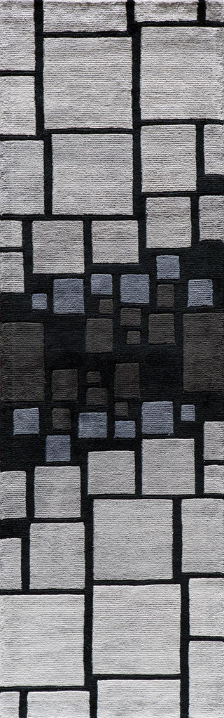 Momeni New Wave NW127 Black Area Rug Close Up