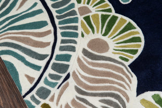 Momeni New Wave NW146 Navy Area Rug Close Up