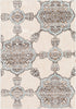 Surya Notting Hill NHL-2303 Charcoal Light Gray Pale Blue Bright Peach Teal Burnt Orange Cream Beige White Area Rug main image