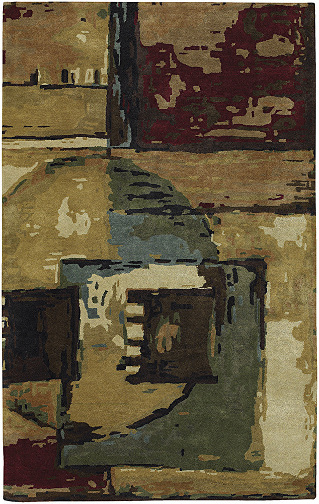 Chandra Nirvana NIR-6600 Blue/Green/Beige/Gold/Burgundy Area Rug main image