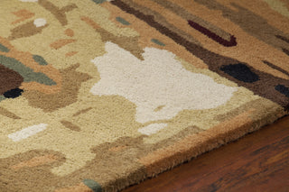 Chandra Nirvana NIR-6600 Blue/Green/Beige/Gold/Burgundy Area Rug Detail