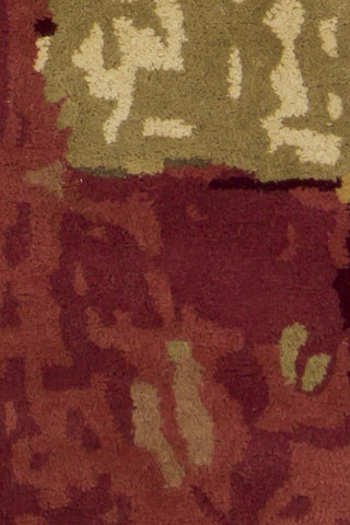 Chandra Nirvana NIR-6602 Burgundy/Green/Tan/Black/Brown Area Rug Close Up