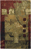Chandra Nirvana NIR-6602 Burgundy/Green/Tan/Black/Brown Area Rug main image