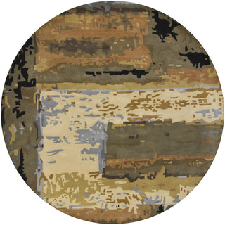 Chandra Nirvana NIR-6603 Blue/Beige/Brown/Green/Black Area Rug Round