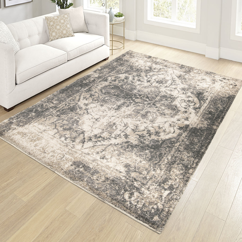 Orian Rugs Nirvana Faded Heirloom Gray Area Rug by Palmetto Living Lifestyle Image Feature
