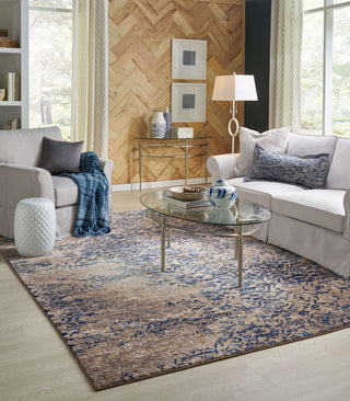 Karastan Cosmopolitan Nirvana Indigo Area Rug by Virginia Langley Lifestyle Image