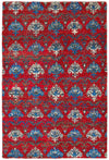 LR Resources Nisha 04403 Red Multi Hand Knotted Area Rug 5'3'' X 7'5''