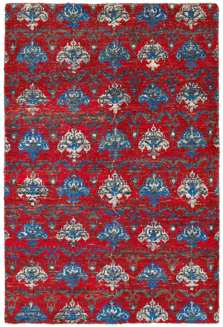 LR Resources Nisha 04403 Red Multi Hand Knotted Area Rug 9'2'' X 12'6''