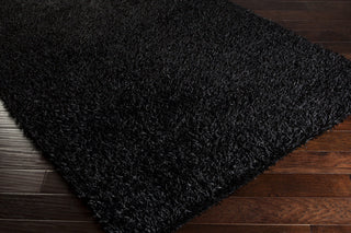 Surya Nitro NITRO-4 Black Shag Weave Area Rug 5x8 Corner