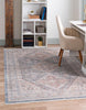 Unique Loom Noble T-NOBL1 Blue Area Rug Rectangle Lifestyle Image Feature