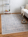 Unique Loom Noble T-NOBL1 Gray Area Rug Rectangle Lifestyle Image Feature