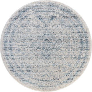 Unique Loom Noble T-NOBL1 Gray Area Rug Round Lifestyle Image