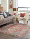 Unique Loom Noble T-NOBL1 Red Area Rug Rectangle Lifestyle Image Feature