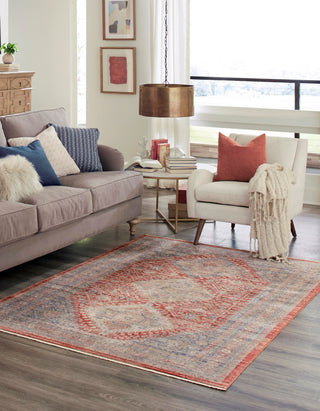 Unique Loom Noble T-NOBL1 Red Area Rug Rectangle Lifestyle Image Feature