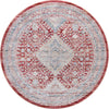 Unique Loom Noble T-NOBL1 Red Area Rug Round Top-down Image