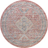 Unique Loom Noble T-NOBL1 Rust Red Area Rug Round Top-down Image