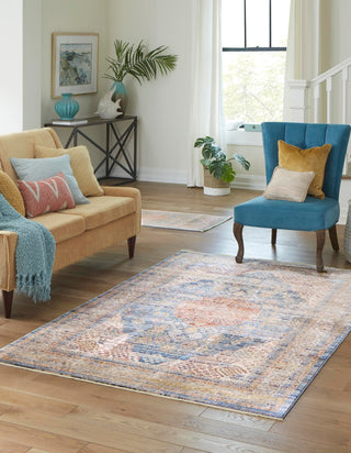 Unique Loom Noble T-NOBL2 Blue Area Rug Rectangle Lifestyle Image Feature