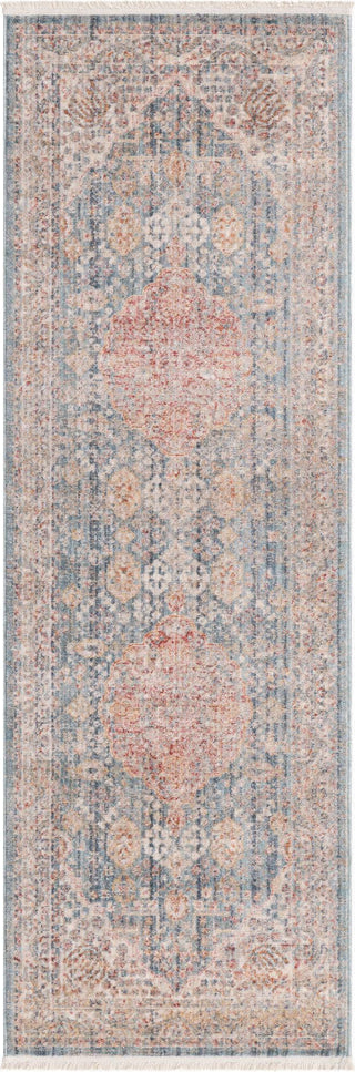 Unique Loom Noble T-NOBL2 Blue Area Rug Runner Top-down Image