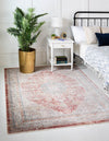 Unique Loom Noble T-NOBL2 Red Area Rug Rectangle Lifestyle Image Feature