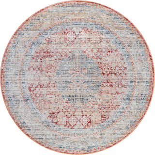 Unique Loom Noble T-NOBL2 Red Area Rug Round Lifestyle Image