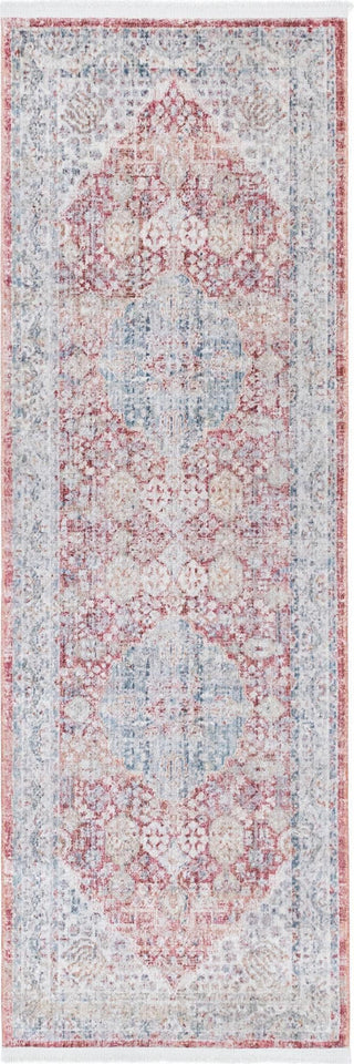 Unique Loom Noble T-NOBL2 Red Area Rug Runner Top-down Image