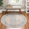 Unique Loom Noble T-NOBL3 Gray Area Rug Round Lifestyle Image