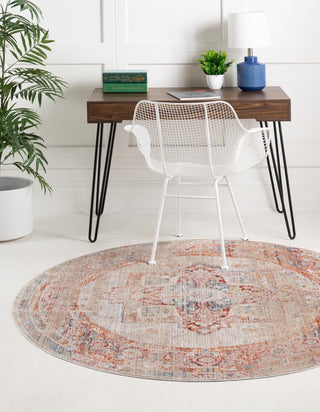 Unique Loom Noble T-NOBL3 Multi Area Rug Round Lifestyle Image