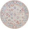 Unique Loom Noble T-NOBL4 Ivory Area Rug Round Top-down Image