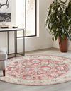 Unique Loom Noble T-NOBL4 Red Area Rug Round Lifestyle Image