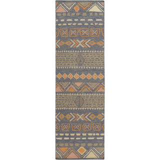 Surya Nomad NOD-107 Charcoal Area Rug 2'6'' x 8' Runner