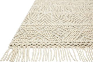 Loloi II Noelle NOE-01 Ivory/Black Area Rug Corner